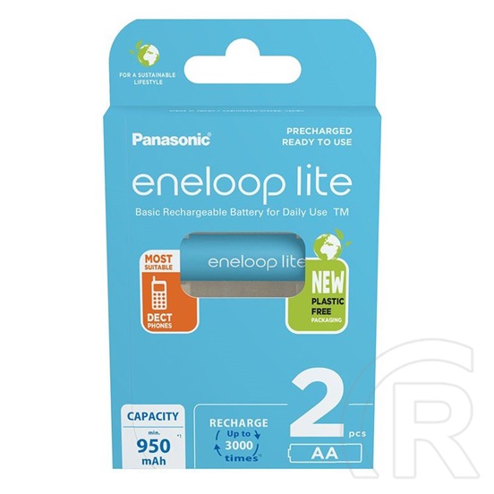 Panasonic Eneloop lite akkumulátor (2 db, 950 mAh, Ni-MH, AA)