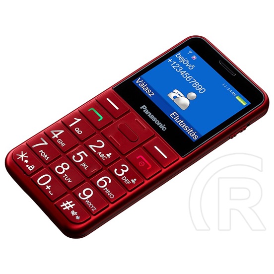 Panasonic KX-TU155 Senior mobiltelefon (Single-SIM, piros)