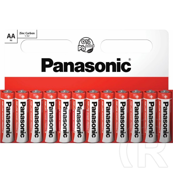 Panasonic Red Zinc cink-mangán elem (12 db,  1.5V, AA)