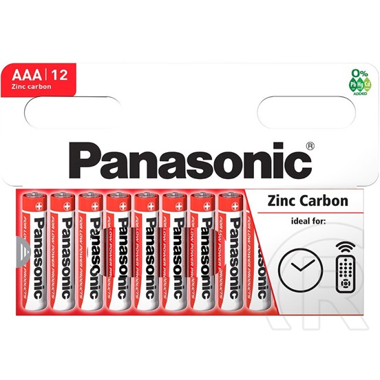 Panasonic Red Zinc cink-mangán elem (12 db, 1.5V, AAA)