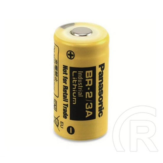 Panasonic elem (BR-2/3A, 3v, 1200mah, szén-fluorid lítium, ipari) 1db/csomag