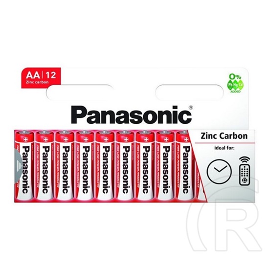 Panasonic elem (aa, r6rz, 1.5v, cink-karbon) 12db / csomag