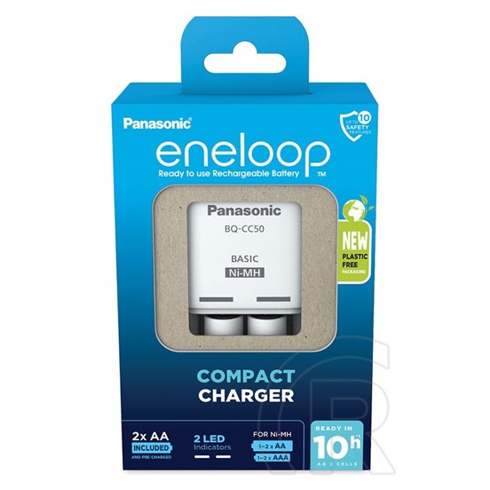 Panasonic eneloop K-KJ50MCD20E akkutöltő + akkumulátor (2 db , 2000 mAh, AA)