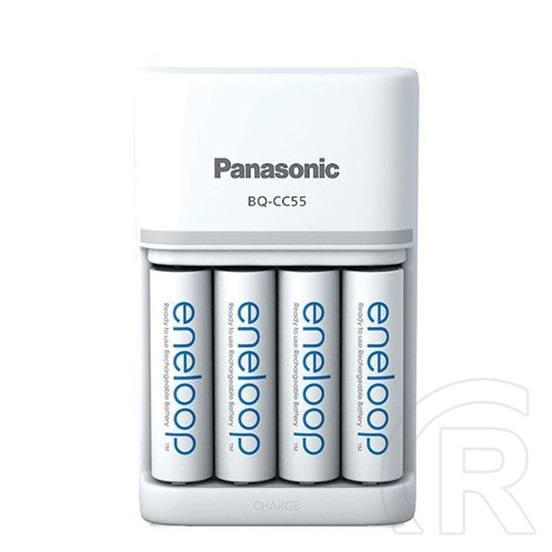 Panasonic eneloop K-KJ55MCD40E akkutöltő + akkumulátor (4 db , 2000 mAh, AA)