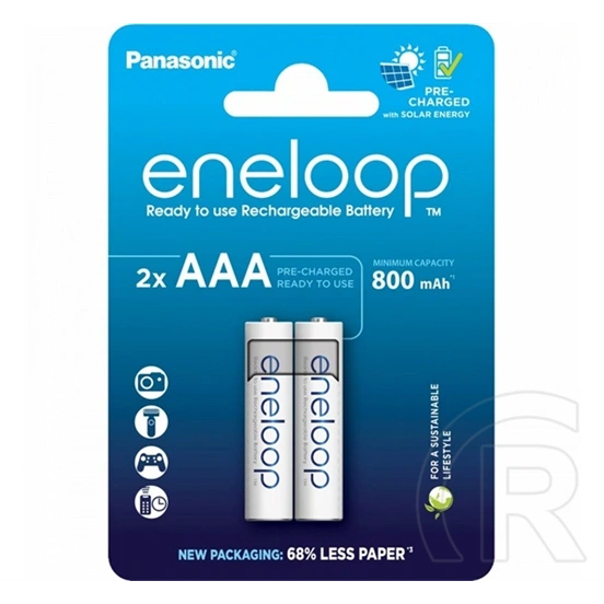 Panasonic eneloop pro elem (aaa, bk-4mcde/2be, 1.2v, 800mah ni-mh, újratölthető) 2db/csomag