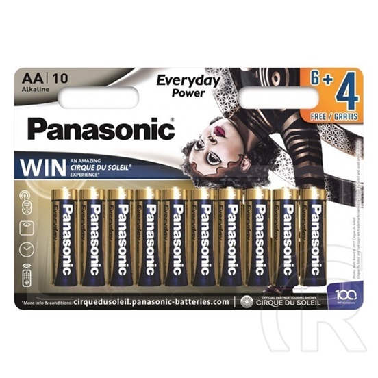Panasonic everyday power szupertartós elem (aa, lr6eps, 1.5v, alkáli) 10db /csomag