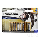 Panasonic everyday power szupertartós elem (aaa, lr03eps, 1.5v, alkáli) 10db /csomag