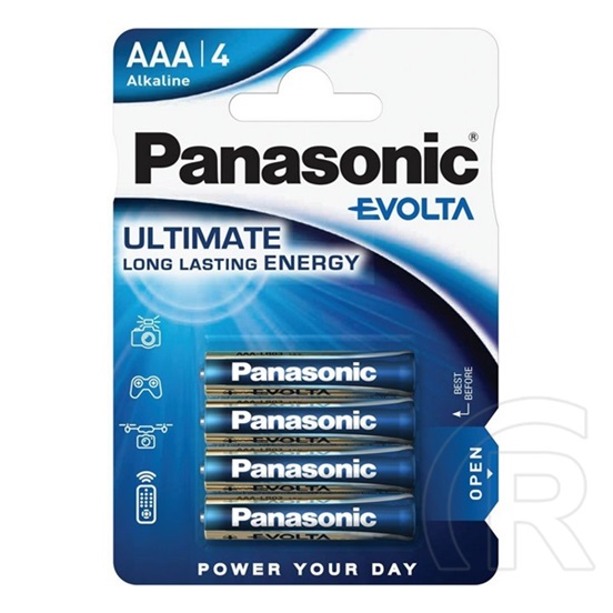 Panasonic evolta tartós elem (AAA, lr03ege, 1.5v, alkáli) 4db / csomag
