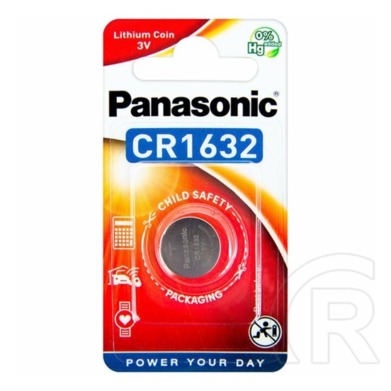 Panasonic gombelem (cr1632, 3v, lítium) 1db / csomag