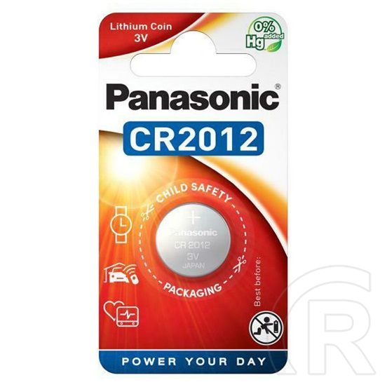 Panasonic lítium gombelem (3V, CR2012)