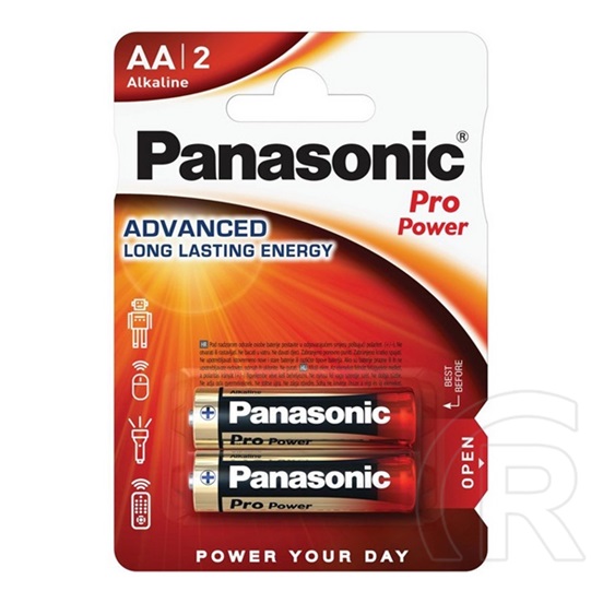 Panasonic pro power szupertartós elem (aa, lr6ppg, 1.5v, alkáli) 2db /csomag