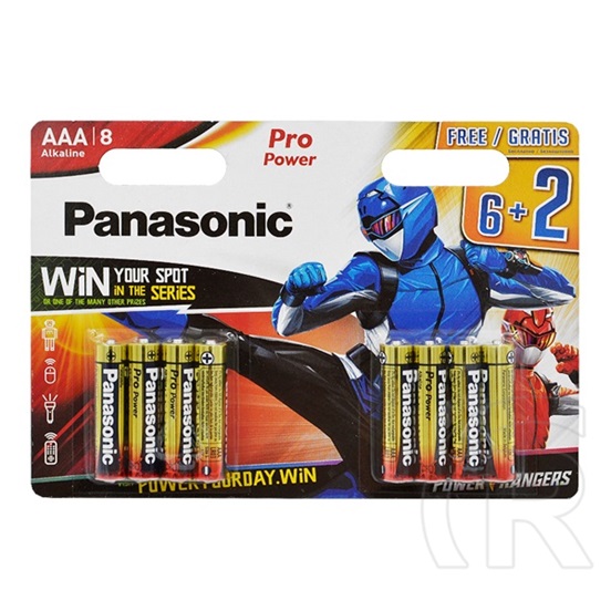 Panasonic pro power tartós elem (aaa, lr03ppg/8bw, 1.5v, alkáli) 8db / csomag