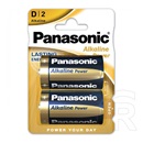 Panasonic tartós elem (lr20, 1.5v, alkáli) 2db /csomag