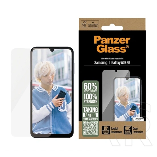 PanzerGlass képernyővédő üveg (3d, ütésálló, 9h, átlátszó)