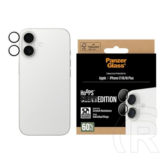 Panzerglass Apple iPhone 17 hoops ceramic kameravédő üveg (9h + segédkeret) átlátszó