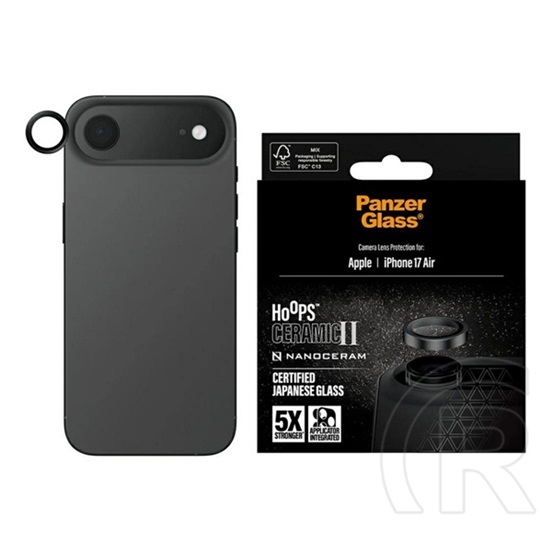 Panzerglass Apple iPhone Air hoops ceramic ii kameravédő üveg (9h + segédkeret) fekete