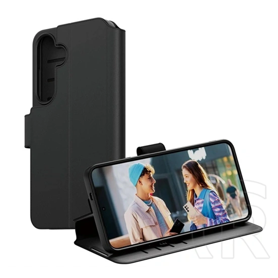 Panzerglass Samsung A57 5G care wallet tok álló, bőr hatású (flip, oldalra nyíló, asztali tartó, kameravédő) fekete