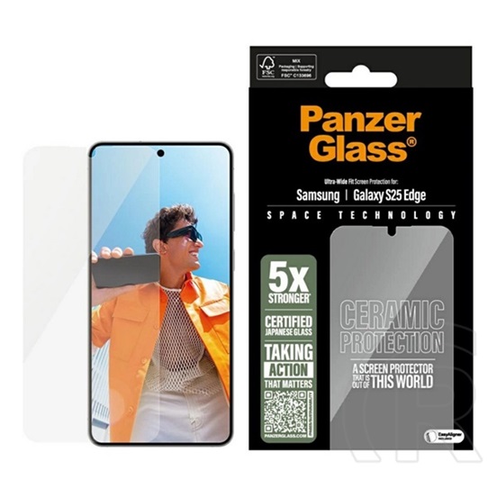 Panzerglass Samsung Galaxy S25 Edge (SM-S937) ceramic képernyővédő üveg (3d, ütésállóság, 9h) átlátszó