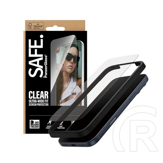 Panzerglass Samsung Galaxy S25 FE (SM-S731) safe ultra-wide fit üveg (extra karcálló, ütésálló + segédkeret) átlátszó