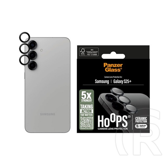 Panzerglass Samsung Galaxy S25 Plus (SM-S936) hoops ceramic kameravédő üveg (9h + segédkeret) átlátszó
