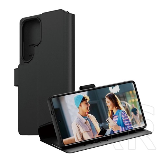 Panzerglass Samsung Galaxy S25 Ultra (SM-S938) care wallet tok álló, bőr hatású (flip, asztali tartó, kameravédő) fekete
