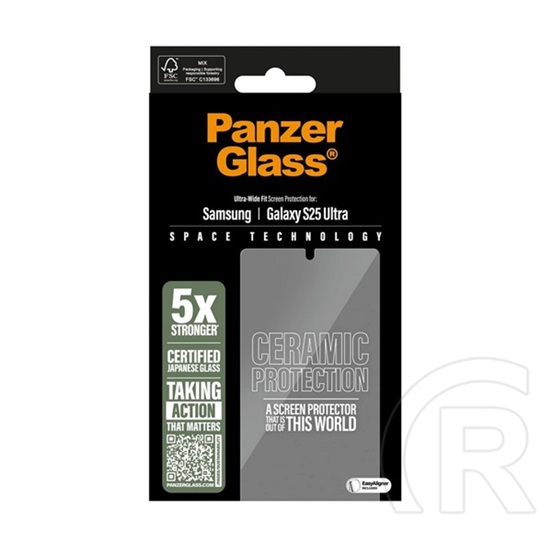 Panzerglass Samsung Galaxy S25 Ultra (SM-S938) ceramic képernyővédő üveg (3d, ütésállóság, 9h) átlátszó