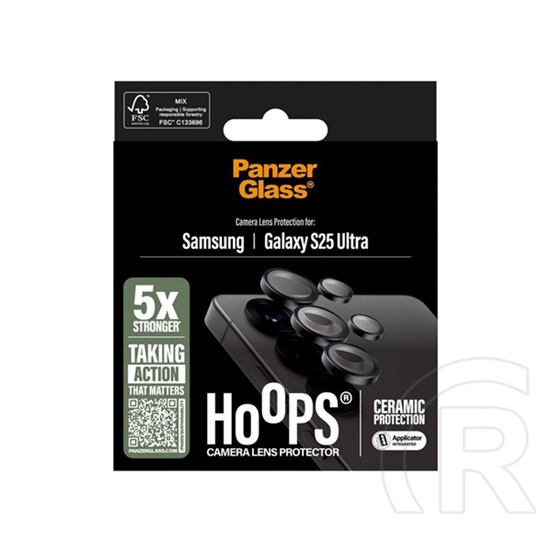 Panzerglass Samsung Galaxy S25 Ultra (SM-S938) hoops ceramic kameravédő üveg (9h + segédkeret) átlátszó
