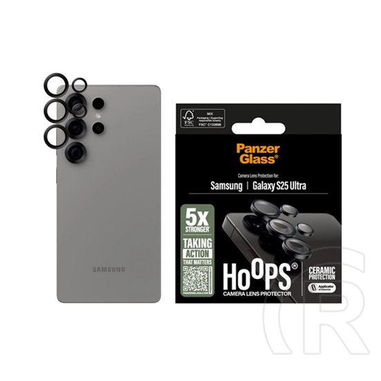 Panzerglass Samsung Galaxy S25 Ultra (SM-S938) hoops ceramic kameravédő üveg (9h + segédkeret) átlátszó