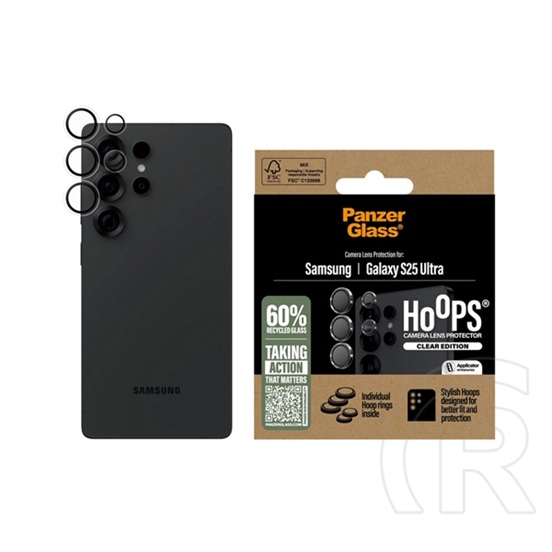 Panzerglass Samsung Galaxy S25 Ultra (SM-S938) hoops kameravédő üveg (9h + segédkeret) átlátszó