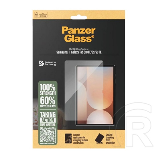 Panzerglass Samsung Galaxy Tab S10 FE WIFI (SM-X526) képernyővédő üveg (3d, ütésállóság, 9h) átlátszó