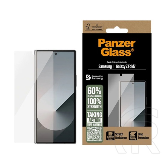 Panzerglass Samsung Galaxy Z Fold7 (SM-F966) classic fit képernyővédő üveg (extra karcálló, ütésállóság) átlátszó