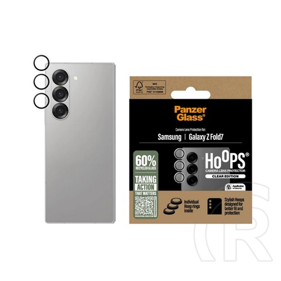 Panzerglass Samsung Galaxy Z Fold7 (SM-F966) hoops kameravédő üveg (9h + segédkeret) átlátszó
