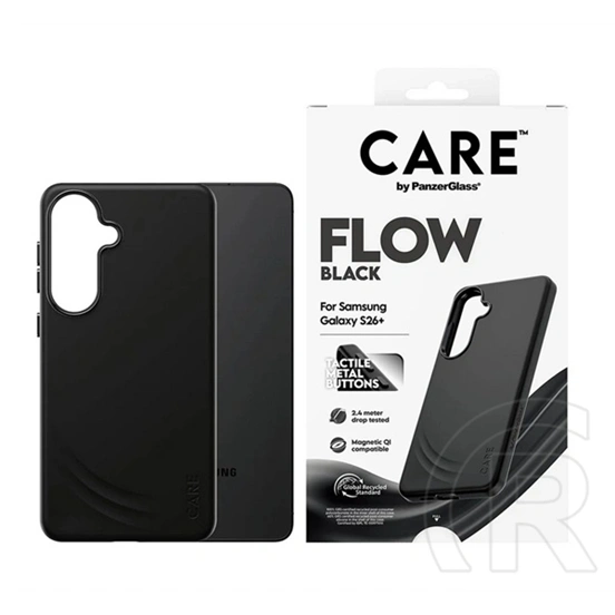 Panzerglass Samsung S26 Plus flow szilikon védő (ütésálló, karcolásmentesítő belső, kameravédő, wireless) fekete