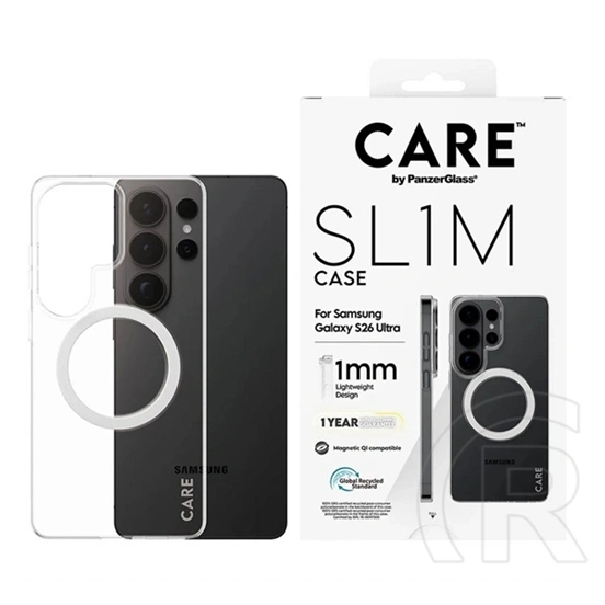 Panzerglass Samsung S26 Ultra care sl1m szilikon telefonvédő (ultravékony, újrahasznosított anyag, mágneses) átlátszó