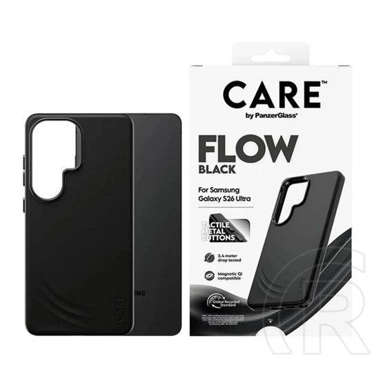 Panzerglass Samsung S26 Ultra flow szilikon védő (ütésálló, karcolásmentesítő belső, kameravédő, wireless) fekete