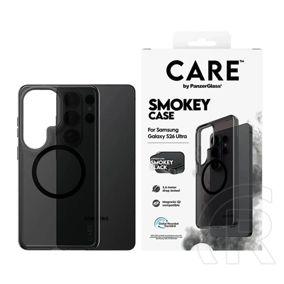 Panzerglass Samsung S26 Ultra smokey case szilikon telefonvédő (ütésállóság, kameravédő, mágneses) fekete
