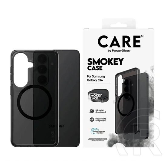 Panzerglass Samsung S26 smokey case szilikon telefonvédő (ütésállóság, kameravédő, mágneses) fekete