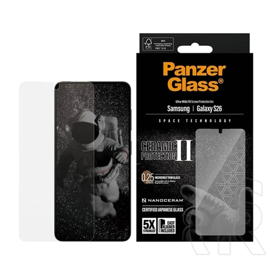 Panzerglass Samsung S26 ultra-wide easyaligner képernyővédő üveg (ütésállóság, extra karcálló + segédkeret) átlátszó