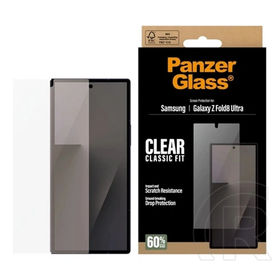 Panzerglass Samsung Z Fold8 Ultra classic fit képernyővédő fólia (extra karcálló, ütésállóság, külső kijelző) átlátszó