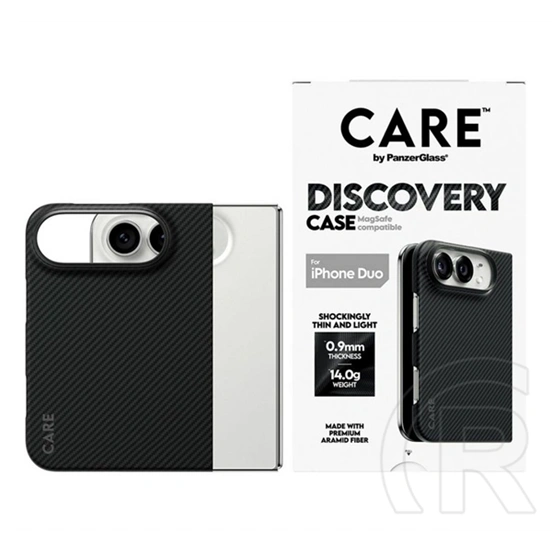 Panzerglass iPhone Duo discovery műanyag telefonvédő (ütésállóság, aramid bevonat, magsafe) fekete