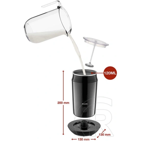 Philips Home Milk Twister CA6500/63 Tejhabosító Fekete 500 W