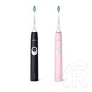 Philips Sonicare ProtectiveClean 4300 szónikus elektromos fogkefe dupla szett (rózsaszín és fekete)