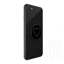 PopSockets telefontartó (készülékre ragasztható, többfunkciós, szív, fekete, prémium minőség)
