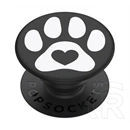 PopSockets telefontartó (készülékre ragasztható, többfunkciós, tappancs, prémium, fekete/fehér)