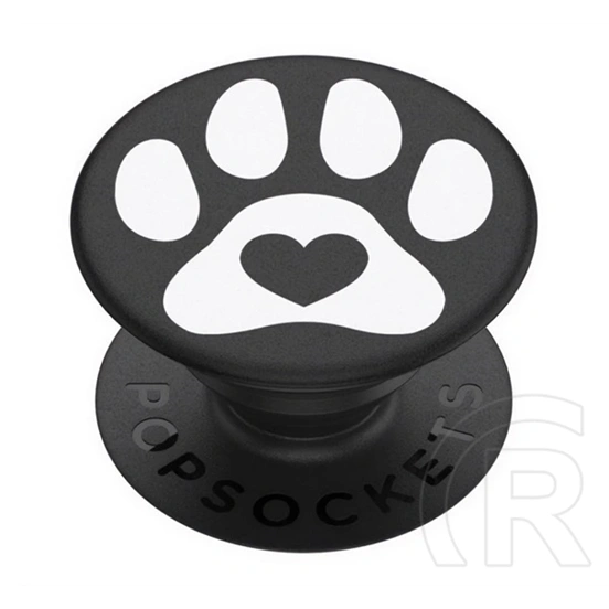 PopSockets telefontartó (készülékre ragasztható, többfunkciós, tappancs, prémium, fekete/fehér)
