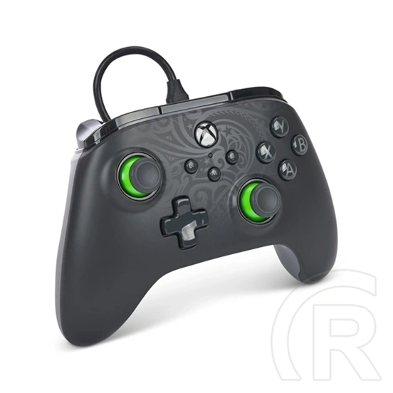PowerA Advantage vezetékes Xbox Series X/S kontroller (USB-C, 3 m kábel, programozható gombok, zöld)