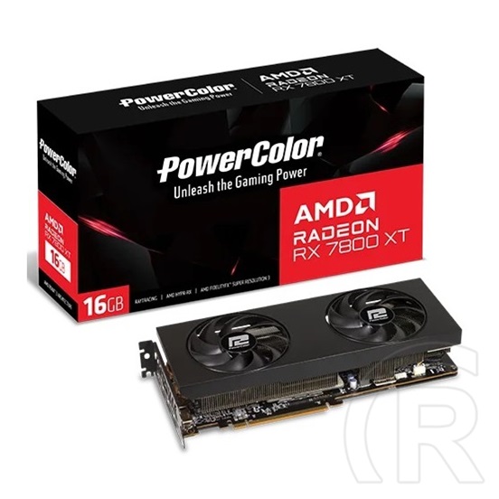 PowerColor Radeon RX 7800 XT VGA (PCIe 4.0, 16 GB GDDR6, 256 bit, 3xDP+1xHDMI, aktív hűtő)
