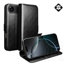 Qialino Apple iPhone Air tok álló, valódi bőr (flip, oldalra nyíló, asztali tartó) fekete