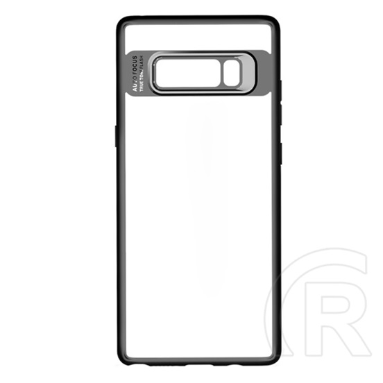 ROCK műanyag telefonvédő ( Samsung Galaxy Note 8 (SM-N950F) szilikon keret, ultravékony) fekete