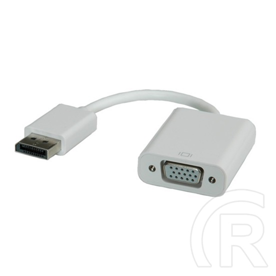 ROLINE Adapter DisplayPort - VGA (DisplayPort apa / VGA anya, 0,1 m, fehér)